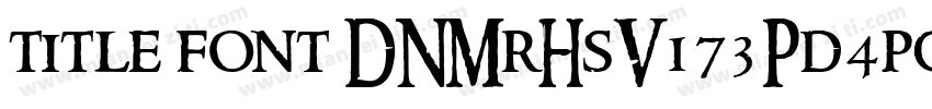 title font DNMrHsV173Pd4pgy字体转换